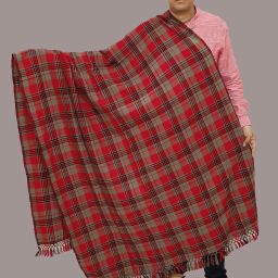 Vrinde Wool Checkered Men Shawl-image-34