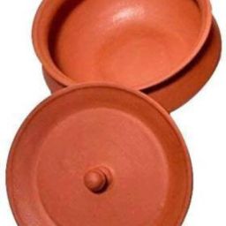 Clay dhai handi in 1KG big size Tawa 17 cm diameter-13
