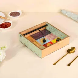the home co. Mughal Collectio Multicolour Wood Tissue Holder-picture-26