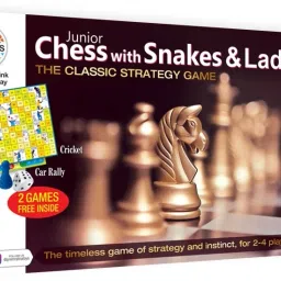 Premium Quality 2 in 1 Chess with Snakes & Ladders Board Game Junior Deluxe|Board Size: 11 Inches * 11 Inches| Strategy & War Board Game-8