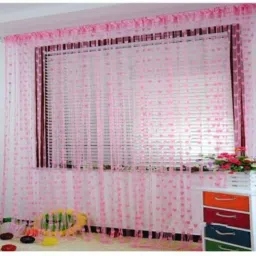 198 cm (7 ft) Net Transparent Door Curtain (Pack Of 2)-image-10