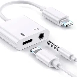 ENMORA White 2in1 Charging and Audio Cable Compatible for iPhone J92 Phone Converter-picture-19
