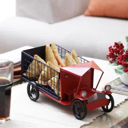 Snack Carrier Truck Platter Tray with Wheels for Snacks Chip & Dip Tray Serving Set-28