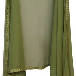 Chiffon Solid Green Women Dupatta-image-40
