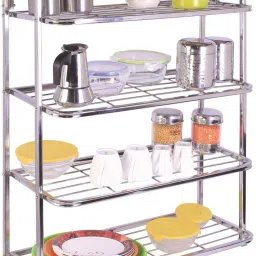 Utensil Kitchen Rack Kitchen Stand 22*28 inch Wall Mounted , 4-Tier Spice Rack Steel-image-77