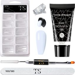 Poly Nail Extension Gel Kit | Milky White Poly Nail Art Kit Nail Extension Set-image-40