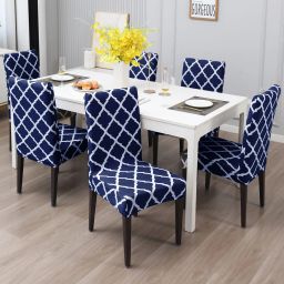 Polyester Geometric 1 Seater Chair Cover-image-2