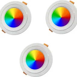 9 Watt 7 Colour in 1 Multicolor Pack of 3 Led Conceal Light Down Light Ceiling Light Ceiling Lamp-image-5