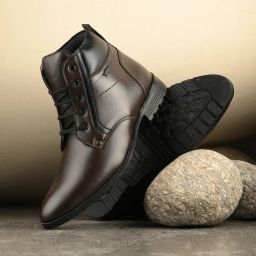 Vellinto LEE-GRAIN Casual Mid-Ankle Synthetic Leather Boots For Men Boots For Men-image-1