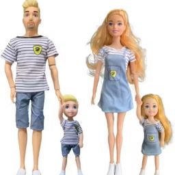 4-Piece Family Dolls Set – Pretend Play Toy with Parents & Kids in-image-55