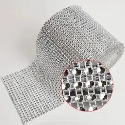 Ribbon Trim Lace Borders Silver Dot Lace Pack of 1 Meter-13