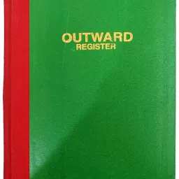 lrs Outward Register - 100 Pages Single(200 Front+Back) - 70 GSM Ledger Paper - Red Half Canvas PVC Binding 1-Part Record Keeping Books image 2