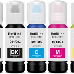 kalar 001/ 003 Ink for Epson L3110, L3150, L3250, L3116,L3210,L3215,L3216 Printers 2 Black + Tri Color Combo Pack Ink Bottle-17