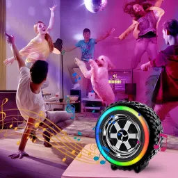 Clairbell Bluetooth Speaker Tyre Speakers with 5Hr Battery Life & Mic Work with iOSA69 10 W Bluetooth Laptop/Desktop Speaker image 3