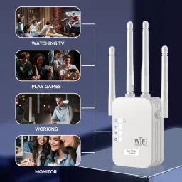 MARS Wireless Range Extender, Broadband/Wi-Fi Extender, Wi-Fi Hotspot with 4 antenna WiFi Range Extender 2.4 GHz 300 Mbps Wifi Speed Single Band External Antenna Access Point Mode, Both (Ethernet and ADSL) image 4