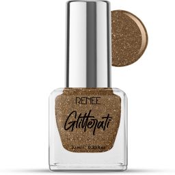 Glitterati Nail Paint Ecru Brown | Chip Resisting Formula with High Glitter Ecru Brown-image-61