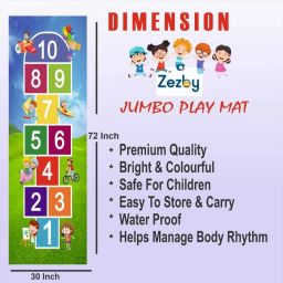 zezby Children Playmat easy to clean and carry anywhere for Play Multicolor image 4