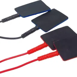 njvj IFT Wire and Pad Electrotherapy Device | IFT Physiotherapy Set of 4 Wires 4 Pads Ab Exerciser image 3