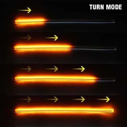 autobizarre White Flow LED Sequential Audi Style Daytime Running Lights Stick-on Above Headlamp Car Fancy Lights image 5