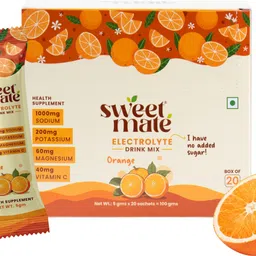 Sugar Free Orange Electrolyte Drink Mix With Free Running Sipper - 5g Each Energy Drink-image-4