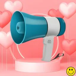 Handheld Megaphone with Siren, Microphone & Rechargeable for Outdoor EventsB2 Megaphone Portable Megaphone Siren Loudspeaker Function &Long Battery BackupI2 Outdoor PA System-11