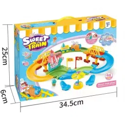 Roller Coaster Sweet Train Game 46 Car Track Toy Kids Infinite Track-image-52