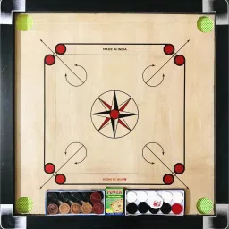 for Kids 26 Inch Medium Size Glossy Finish, Coins, Strikers, Powder 41 cm Carrom Board-image-44