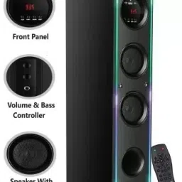 Qcluellu 499 =FG TOWER SPEAKER DJ Sound Stereo bass Built-in FM 80 W Bluetooth Tower Speaker-28