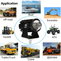 srphere LED Fog Lamp Unit for KTM, Yamaha, Hero, Honda, Suzuki, Royal Enfield, For Car Fog Lamp Car, Motorbike, Truck, Van LED (12 V, 36 W) image 2