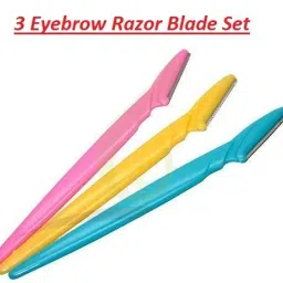 3 Pcs Eyebrow, Neck, Face, Upper Lips as well as Unnecessary Hairs Elsewhere Shaping Trimmer Shaper Shaver Razor Tool (Pack of 3), Men & Women-13