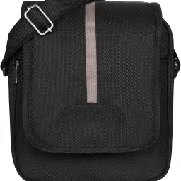 Multicolor Men & Women Sling Bag Black Stylish PVC Coated Matty Fabric Cross Body Sling Bag For Men KE-SL09-image-16