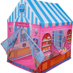 Sweet Cake Shop Theme Play Tent for Kids Fun Pretend Play House for Girls & Boys-image-3