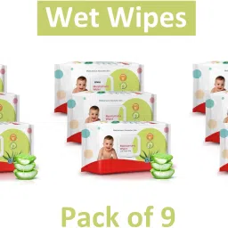 Pack of 9 Wet Wipes (72 leaf each) Moisturising Wipes with Aloe Vera Lid WIP6.3-image-4