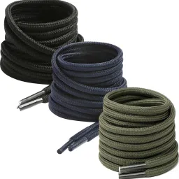 house of common shoe lace Round Black Army Green Navy Blue 90cm 3pair Boot Hiking Sports Shoe Lace-image-77