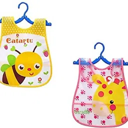 Baby Plastic Apron Bibs 2Pcs | Waterproof,Quick Dry/ Multi-Design | 6-24 Months-picture-20