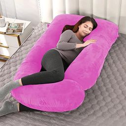 J Polyester Fibre Solid Pregnancy Pillow Pack of 1-image-70