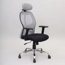 Mesh High Back Office Chair, Durable, Work from Home Metal Base Chair Mesh Office Adjustable Arm Chair-image-37
