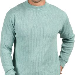 Men Solid Round Neck Dark Green Sweater-image-53