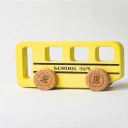Mini School Bus , Wooden School Bus Roller Toddler Toy pack of 4 Tricycle-image-58