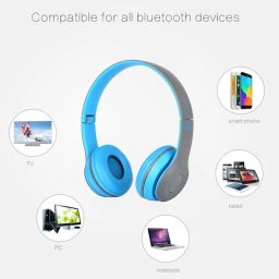 f ferons Wireless Foldable Sports Stereo With Microphone & Memory Card Supported Bluetooth Headset image 3