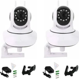 Zinzo 360 Degree Double Antenna Auto- Rotating Night Vision Mobile HD CCTV Wi-Fi Camera 720P with Audio Home(Pack of 2) Security Camera-10
