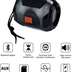 Techobucks Colorful Light Portable Wireless Bluetooth Speaker Supports USB,TF Card Subwoofer Sound Speakers Loudspeaker 6 W Bluetooth Speaker image 4