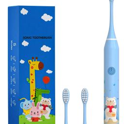 Obvie Electric Toothbrush for kids, Rechargeable Battery Portable with 3 Brush Heads Electric Toothbrush-image-51