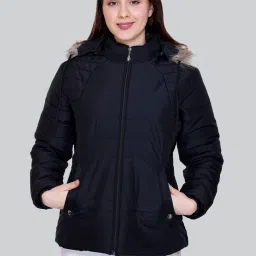 Women Solid Quilted Jacket-image-82