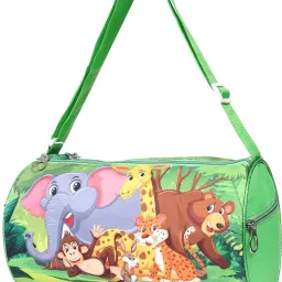 13 L Hand Duffel Bag - Animal Theme Printed Duffel Bag/Picnic Bag For Kids | Birthday Return Gift | - Green - Regular Capacity-image-61
