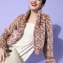 Faux Fur Printed Coat For Women-image-69