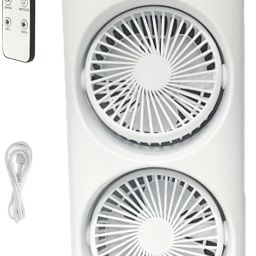 SHAILRON Touch & Remote Control, 280ml Water Tank, Ice Filling Fan Double Ended Spray Fan, Cold Air, 2025 New 3 Gears USB Rechargeable USB Charger-image-73