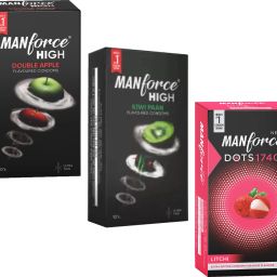 Double Apple, Kiwi Paan And Litchi Flavoured Dotted Condom-image-77