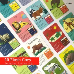 ekdali Creative Brain Flash Card: Learn in 4 minutes| Animals of the world image 2