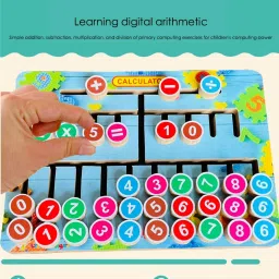 plus shine Number Counting Calculator Board Maze Puzzle Learning Math Calculation Board image 2